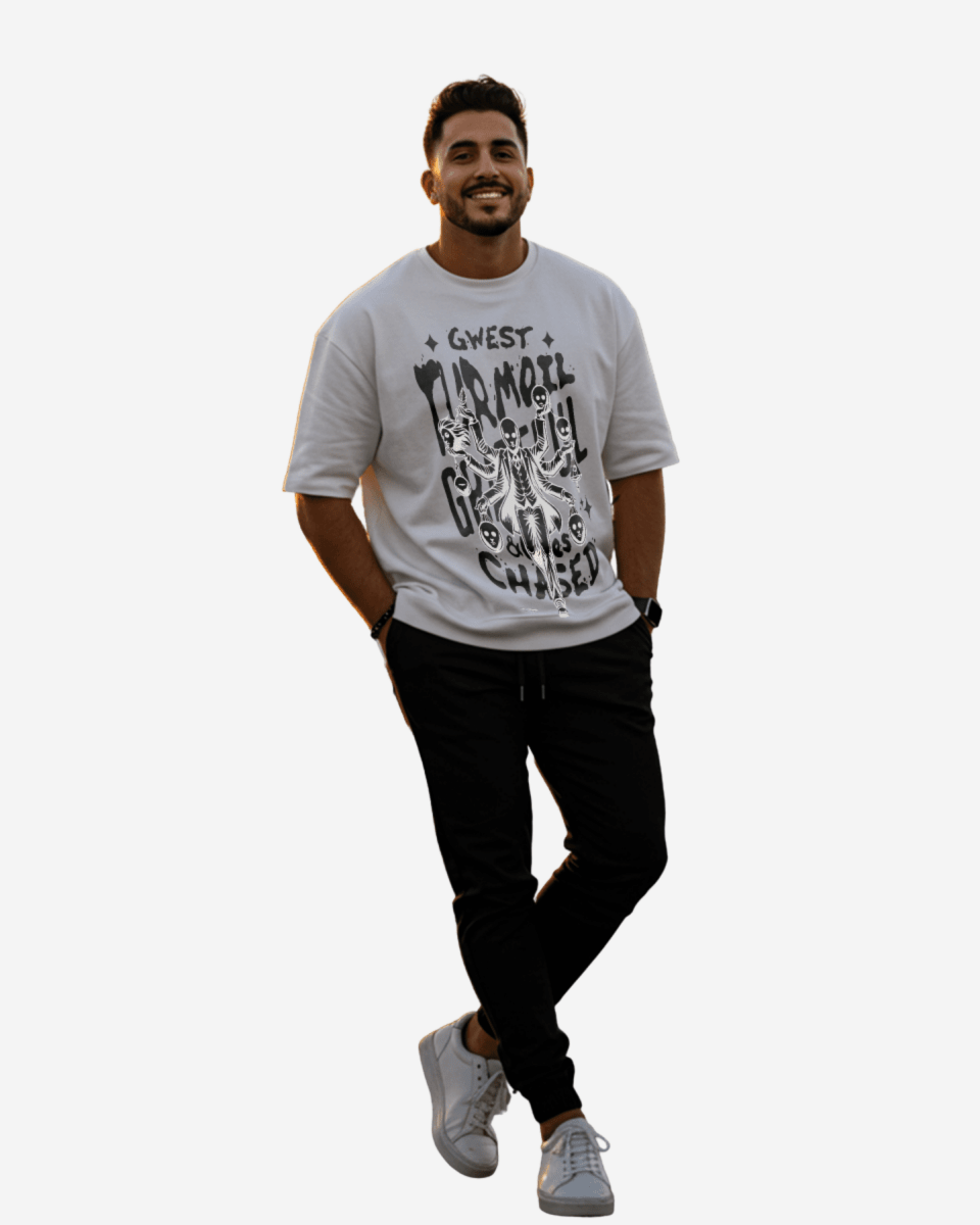 G West Grateful & Clues Chased Oversized T-Shirt Mens