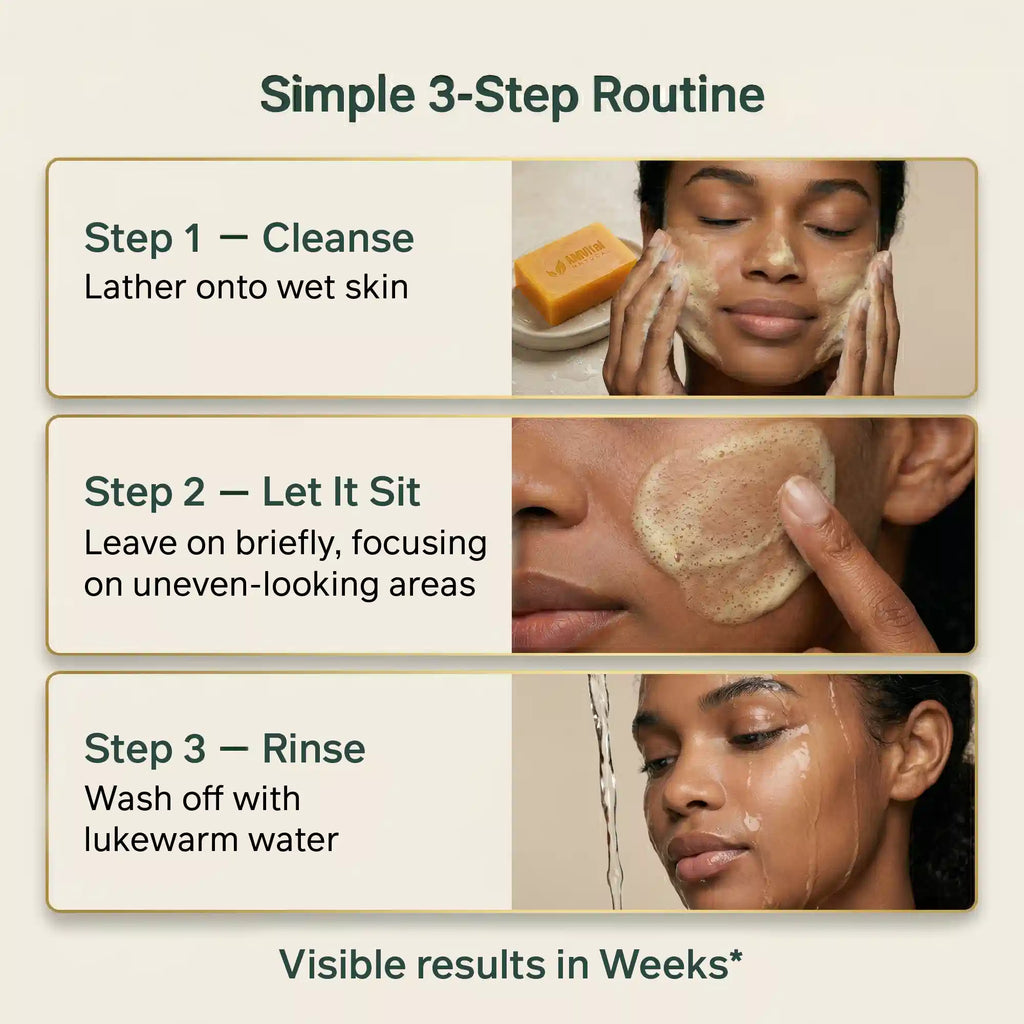 AMVital Turmeric Kojic Acid Soap Bar for Dark Spots & Uneven Tone